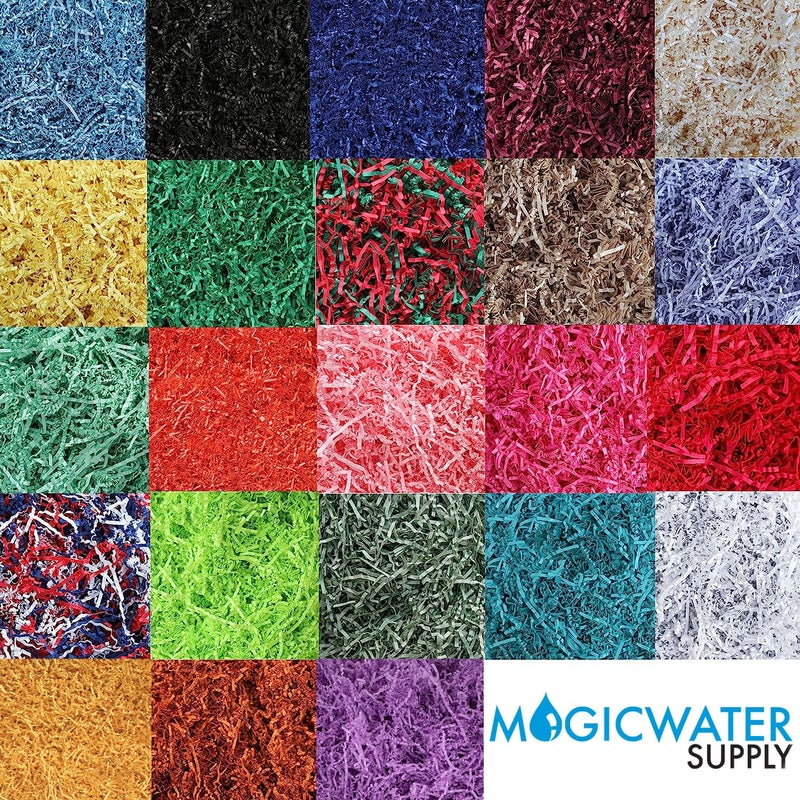 MagicWater Supply - 1 LB - Blue - Soft & Thin Crinkle Cut Paper Shred Filler great for Gift Wrapping, Basket Filling, Birthdays, Weddings, Anniversaries, Valentines Day, and other occasions - Image 5